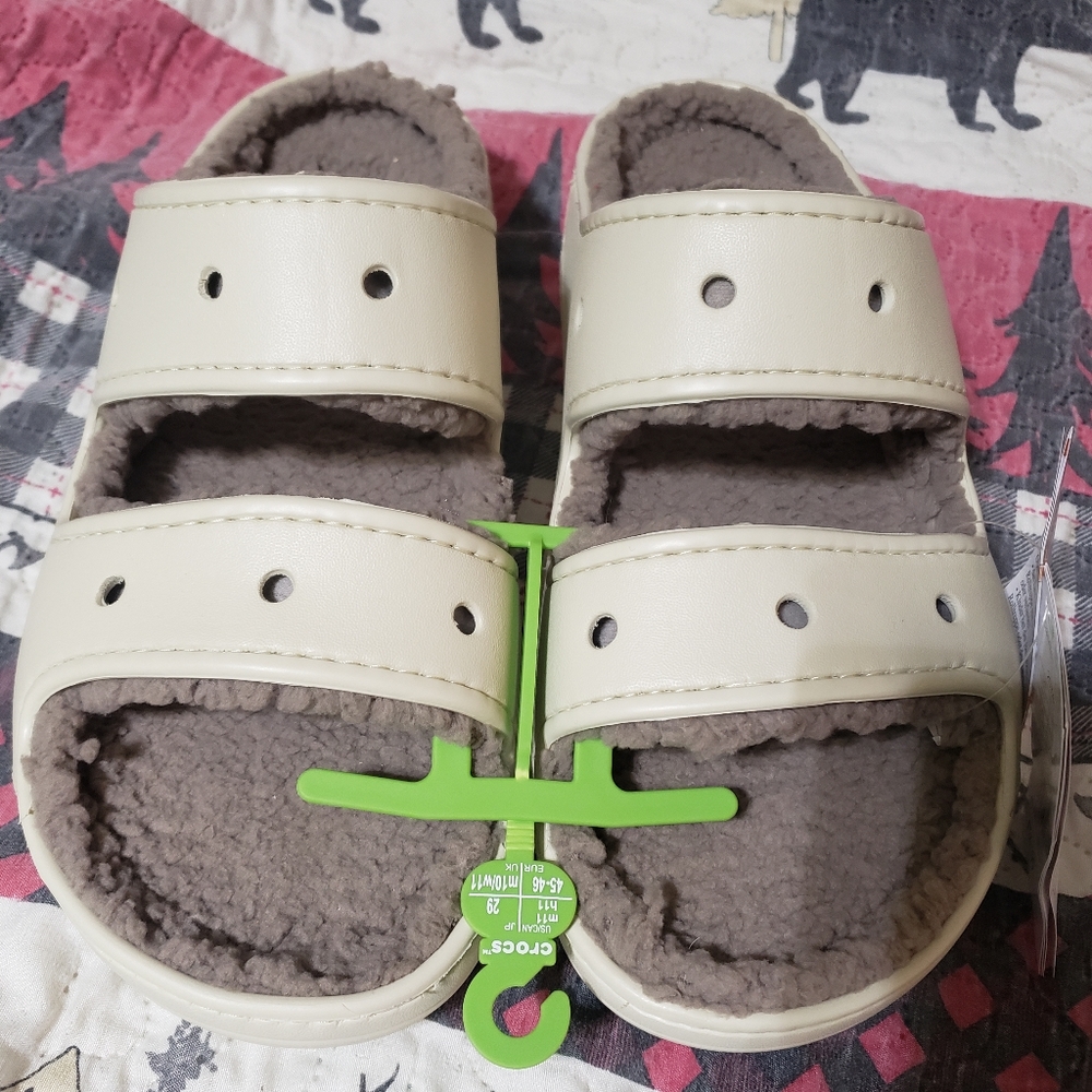 CROCS CLASSIC COZZZY SANDAL Slide Fleece Lined Men's sz 11